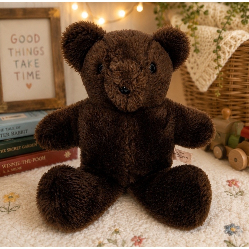 2000 Basic Brown Bear Factory Teddy Bear Merrilee Moore Plush Handmade USA